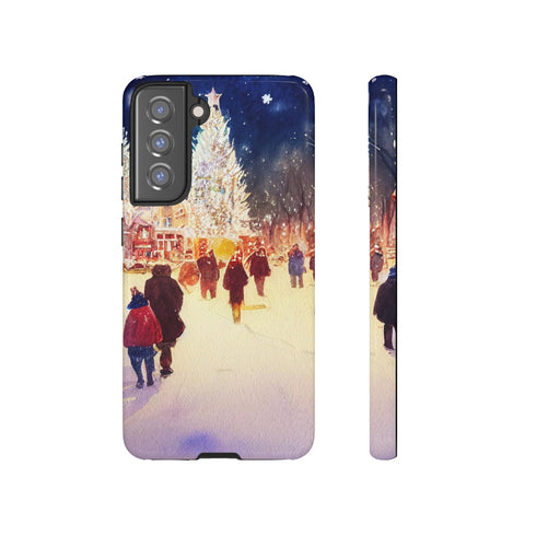 A Christmas Market in Denver Colorado - Impact Resistant Phone Case Samsung Galaxy S21 FE Glossy